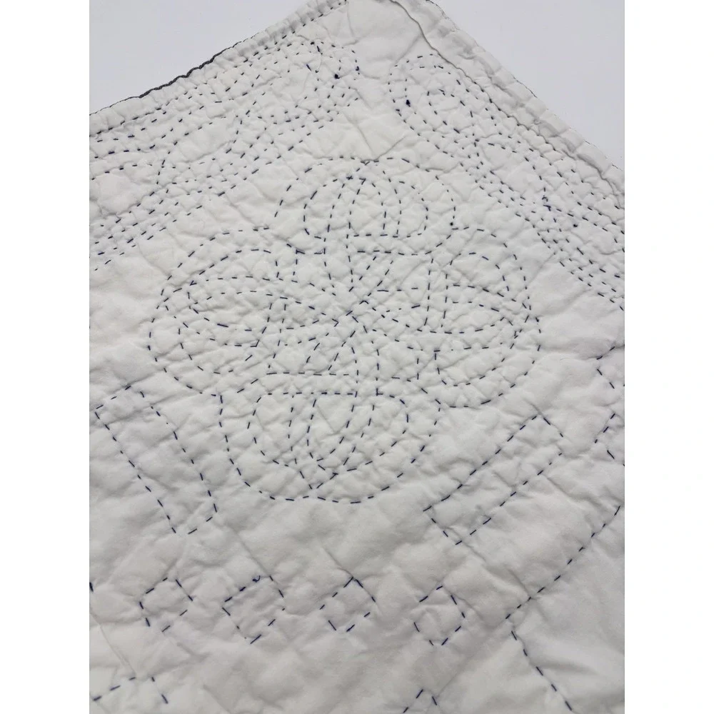 Vintage Quilt Patriotic Americana RWB Burgoyne Surround Gingham Pinstripe 64 x76